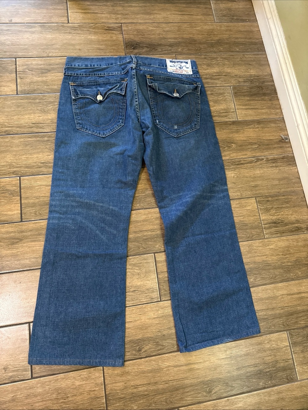 True Religion Jeans Mens 38X31 Bootcut Blue Denim Made in USA Y2K